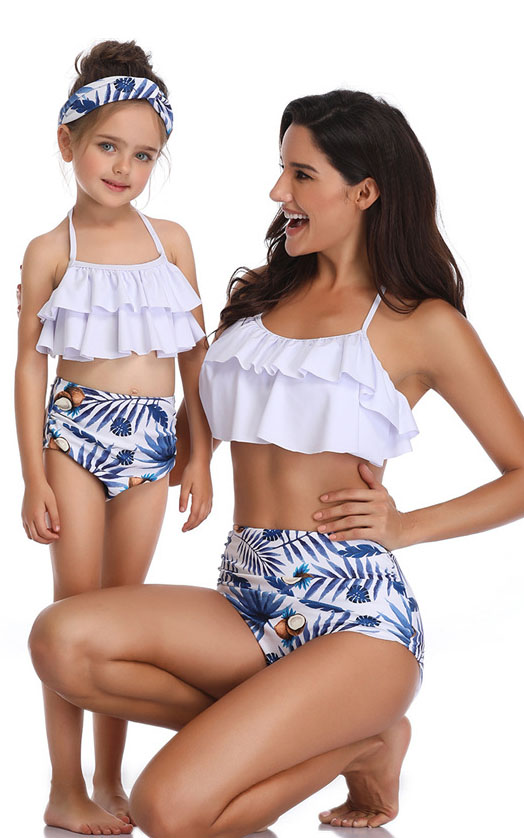F4728-1 Fancy Mother and Daughter Swimwear